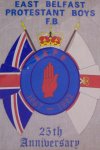 A embroidery badge to celebrate the 25th anniversary of the band